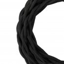 Textile cable Twisted 2C black 50 meters Bailey