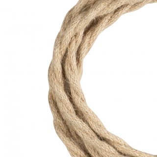 Textilkabel 2C Natur rope 1 Meter Bailey