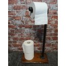 LemiArts Design Toilet Paper Stand Industrial Design black metal malleable cast iron