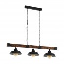 EGLO Hanging ceiling lamp, black/brown rustic