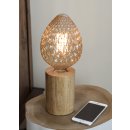 Table lampE27 wood