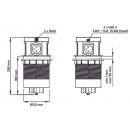 Design Light MULTI BOX versenkbare B&uuml;ro Steckdosenleiste mit Induktionsladeger&auml;t USB Ports RJ45 Anschl&uuml;ssen