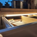Drawer lighting with integrated PIR sensor and connection cable 414 to 1164 mm