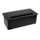 INBOX Recessed socket outlet with brush seal black 3...