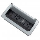 INBOX Recessed socket outlet with brush seal Aluminium...