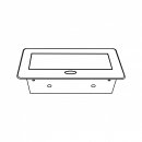 Design Light KOMBIBOX Versenkbare Einbausteckdose mit Klappdeckel schwarz 3m Zuleitung 2x Schuko + 2xUSB